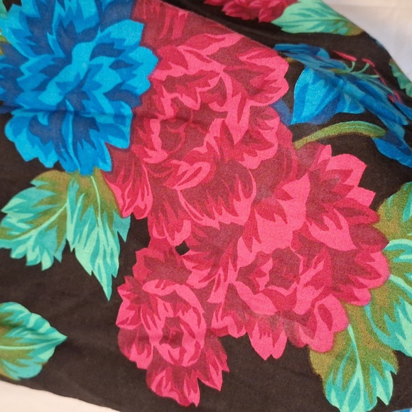 Vintage black floral California Krush a line skirt size medium - Picture 5 of 7